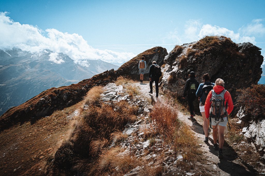 Hiking Swiss alps