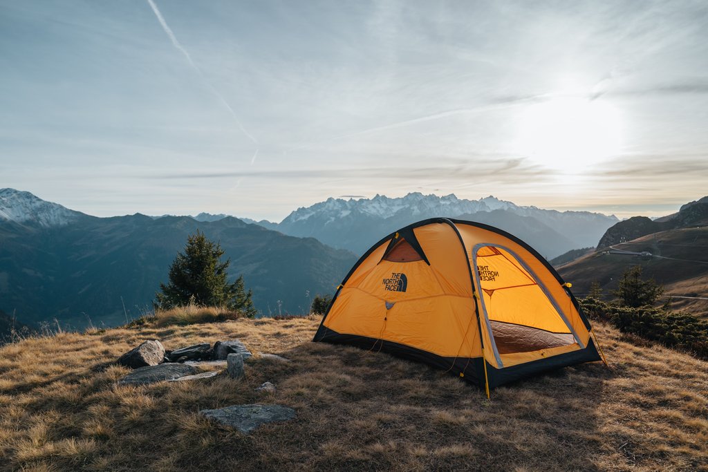 Wild camping trip Swiss alps