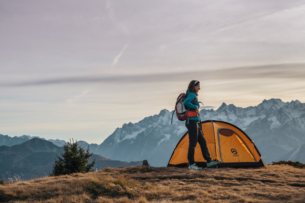 Wild camping trip Swiss alps