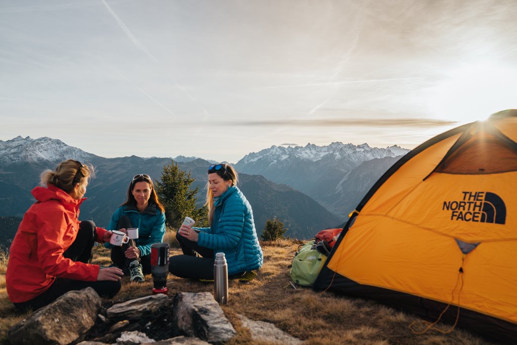 Wild camping trip Swiss alps