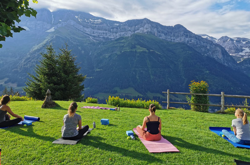 Yoga holiday Swiss alps