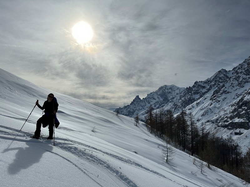 Snowshoe adventure Alps